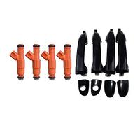Giwnhvx 4Pcs Automobile Fuel Injector for Focus 6 2.3L MZR & 4 Pcs Door Handle for Spectra Spectra5 Cerato 04-09
