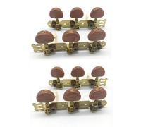 Giwnhvx 4Pcs Classical Guitar Tuning Pegs Keys Machine Heads 3L3R Professional Guitar Accessories Guitar Parts,Red-Brown