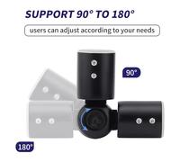 Giwnhvx 4PCS Curtain Rods Corner Connector, Adjustable Curtain Rod Corner Connector for 1 Inch Bay Window Curtain Rods(Black)