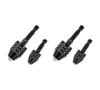 Giwnhvx 4Pcs Hex Shank Keyless Drill Chuck, Screwdriver Converter Drill Adapter Quick Change Drill Bits Tool(0.6-8mm, 0.3-3.6mm)
