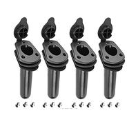 Giwnhvx 4Pcs Kayak Accessories Oblique Fish Seat with Screws Fish Rod Seat Boat Small Oblique Plug Fishing Rod Socket
