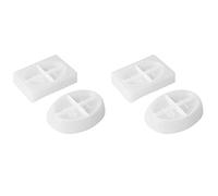 Giwnhvx 4PCS Silicone Soap Dish Resin Mold Oval/Square Drain Soap Box Epoxy Resin Casting Mould Home Organizer