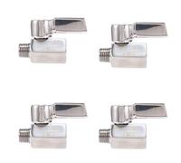 Giwnhvx 4X 1/4Inch 304 Stainless Steel Mini Ball Valve,Female NPT X Male NPT Thread, Shut-Off Valve