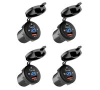 Giwnhvx 4X 18W Quick Charge 3.0 USB Car Charger 48W Type-C PD Fast Charge Socket Outlet Adapter for Car, Boat, RV, Motorcycle