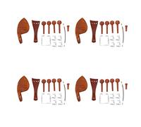 Giwnhvx 4X A Natural Jujube Wood 4/4 Violin Parts Accessories Set of Fine-Tuning, Chinrest Chin Rest, Strings, Tail Nail