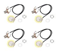 Giwnhvx 4X Acoustic Guitar Transducer Pre-Wired Amplifier Piezo Jack Pickup Accessory