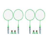 Giwnhvx 4X Badminton Rackets for Children,Shuttlecocks Racquet Sports Set with 4 Balls for Players Indoor Outdoor Sport Green