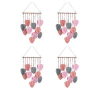 Giwnhvx 4X Chic Boho Macrame Wall Decor Handmade Yarn Tassels Woven Wall Art Leaf Tapestry Bohemian Decoration, B