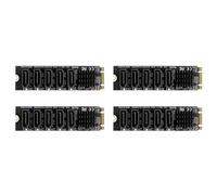 Giwnhvx 4X M.2 NGFF B-Key Change 5 Port Expansion Card 6Gbps Expansion Card JM575 Chipset