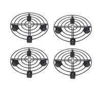 Giwnhvx 4X Metal Plant Flower Pot Stand Trolley on Wheels Indoor Outdoor Home Garden Tools