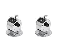 Giwnhvx 4X Round Base 4 Digit Manual Hand Tally Mechanical Palm Click Counter