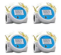 Giwnhvx 4X Turbine Flow Meter Waterproof Digital Fuel Flowmeter 2.37-26.41GPM for Water DieselFuel MethanolKerosene Oil(1in NPT)