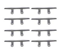 Giwnhvx 5 Inch Stainless Steel Boat Deck Hollow Open Base Cleat Flush Mooring Cleat for Marine Yacht Ship Deck Rope Cleats Easy Install 8PCS