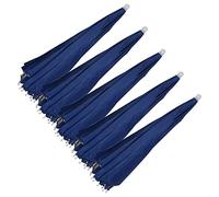 Giwnhvx 5 Pcs 26 inch Diameter Elastic Band Fishing Headwear Umbrella Hat Dark Blue