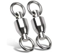 Giwnhvx 50 Pcs Ball Bearing Swivel Joint High Strength Stainless Steel Solid Welded Ring Rotating Saltwater Freshwater