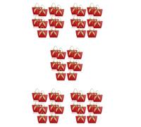 Giwnhvx 50 Pcs Gift Bag with Handle Paper Favor Bag Present Wrap Snack Bag with Bow Ribbon Present Favor Bags Red
