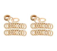Giwnhvx 50 Pcs Natural Wood Rings 70mm Unfinished Macrame Wooden Ring Wood Circles for DIY Craft Ring Pendant Jewelry Making