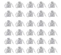 Giwnhvx 50Pcs Satin Drawstring Bags Gift Packaging Wedding Jewelry Cosmetic Cellphone Storage Bags Party Candy Drawstring Bags Gray