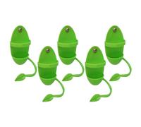 Giwnhvx 5pcs Birdcage Food Rack Green Plastic Parakeet Cockatiel Parrot Feeder Cage Hammock Hanging Swings Bird Chew Toy