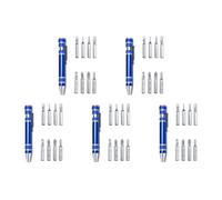 Giwnhvx 5pcs Pen Screwdriver Set Aluminum Alloy Pen Type Hand Screw Screwdriver Blue