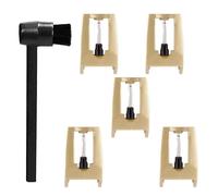 Giwnhvx 5Pcs Record Player Needles Replacement with Stylus Cleaning Brush Kit,Record Player Needle Stylus for,Turntables Easy Install Easy to Use