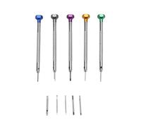 Giwnhvx 5Pcs/Set 0.8-1.6mm Steel Screwdriver for Watch Repairing Portable Watch Tools Band Removal with Pins Watchmaker Tools