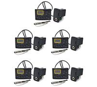 Giwnhvx 5X 4 Band EQ Equalizer -3 Acoustic Guitar Bass EQ Preamp with Digital Tuner Guitar Pickup