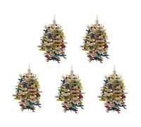 Giwnhvx 5X Large Parrot Chewing Toy - Bird Parrot Blocks Knots Tearing Toy Bird Cage Bite Toy for African Grey Macaws Cockatoos