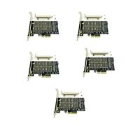 Giwnhvx 5X Pcie to M2/M.2 Adapter M.2 Ngff to Desktop Pcie X4 X8 X16 Nvme Sata Dual Ssd Pci Express Adapter Card