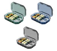 Giwnhvx 6 Grid Portable Medicine Box Large Capacity Sealed Transparent Moisture Pill Small Jewelry Storage Box Easy Install Easy to Use