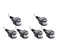 Giwnhvx 6 Pcs Black Motion Detectors Motion Sensor Light Switch Outdoor Pir Direct Current 12V Motion Sensor Pir Sensor