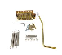Giwnhvx 6 Strings Guitar Bridge Saddle Tailpiece Electric Guitar Tremolo Bridge Standard Guitar Accessories Gold