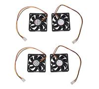 Giwnhvx 60mm 6cm DC 12V 3 Pin Computer Case CPU Cooler Cooling Fan Black 4 Pcs