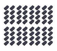 Giwnhvx 64 Pcs Black Plastic Rectangular Blanking End Caps Inserts 20mm X 40mm