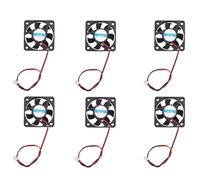 Giwnhvx 6pcs 50mm x 50mm x 10mm 5010 DC 12V 0.1A 2Pin Brushless Cooling Fan