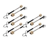 Giwnhvx 6Pcs Bass Drum Mallet Felt Percussion Mallets Timpani Sticks with Stainless Steel Handle,White