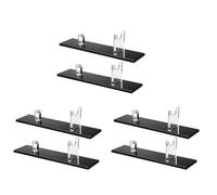 Giwnhvx 6Pcs Knife Display Stand Acrylic Knife Case Desktop Knife Display, Single Knife Holder for Home Decor (Black Base)