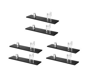 Giwnhvx 6Pcs Knife Display Stand Acrylic Knife Case Desktop Knife Display, Single Knife Holder for Home Decor (Black Base)