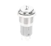 Giwnhvx 6X 12V 16mm Car LED Light Momentary Horn Button Metal Switch Push Button Blue