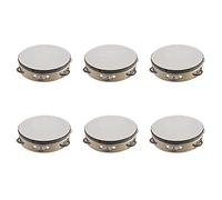 Giwnhvx 6X 7 Inch Musical Tambourine Tamborine Drum Round Percussion Gift for KTV