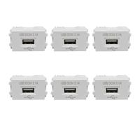 Giwnhvx 6X Phone Charging Panel USB Power Module 220V Socket 5V Transformer 2.1A USB Charging Power Socket Switching Adapter