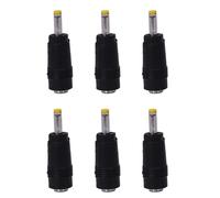 Giwnhvx 6X Yellow Tip 4.0x1.7 mm Male Plug to 5.5x2.1mm Female Jack DC Power Connector Black