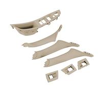 Giwnhvx 7Pcs Car Driver Seat Front Right Armrest Interior Door Handle Pull for- F10 10-17 LHD Auto Interior Creamy-White