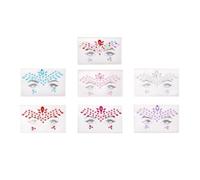 Giwnhvx 7PCS Stickers Self-Adhesive, Crafts Bling Jewel Crystal Stickers for DIY Craft Face Makeup Festival Easy Install Easy to Use