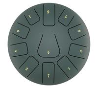 Giwnhvx 8 Inch Steel Tongue Drum, 11 Note Tambourine with Drumsticks and Finger Picks for Meditations Tambourine Instrument K