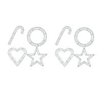 Giwnhvx 8 Pcs Christmas Wire Wreath Frames DIY Wreath Hoops Wreath Ring for Home Arts Craft DIY Party Decor