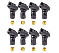 Giwnhvx 8 Pieces Universal Microphone Clip Holder with 5/8 Inch Male to 3/8 Inch Female Nut Adapters