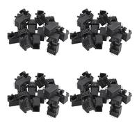 Giwnhvx 80pcs RJ45 8P8C Computer Internet Network PCB Jack Socket Black