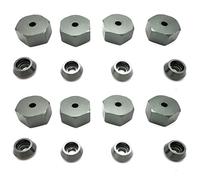 Giwnhvx 8PCS 5mm to 12mm Metal Combiner Wheel Hub Hex Adapter for D12 C24 C34 B24 B36 MN D90 D99 RC Car Parts,Titanium Color