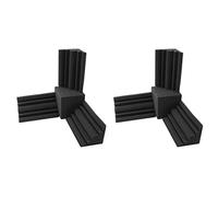 Giwnhvx 8Pcs Acoustic Foam 2Pc 15X15X15cm Square Sound Insulation Foam+6Pcs 12X12X24cm Bass Trap Wall Foam Flame Retardant